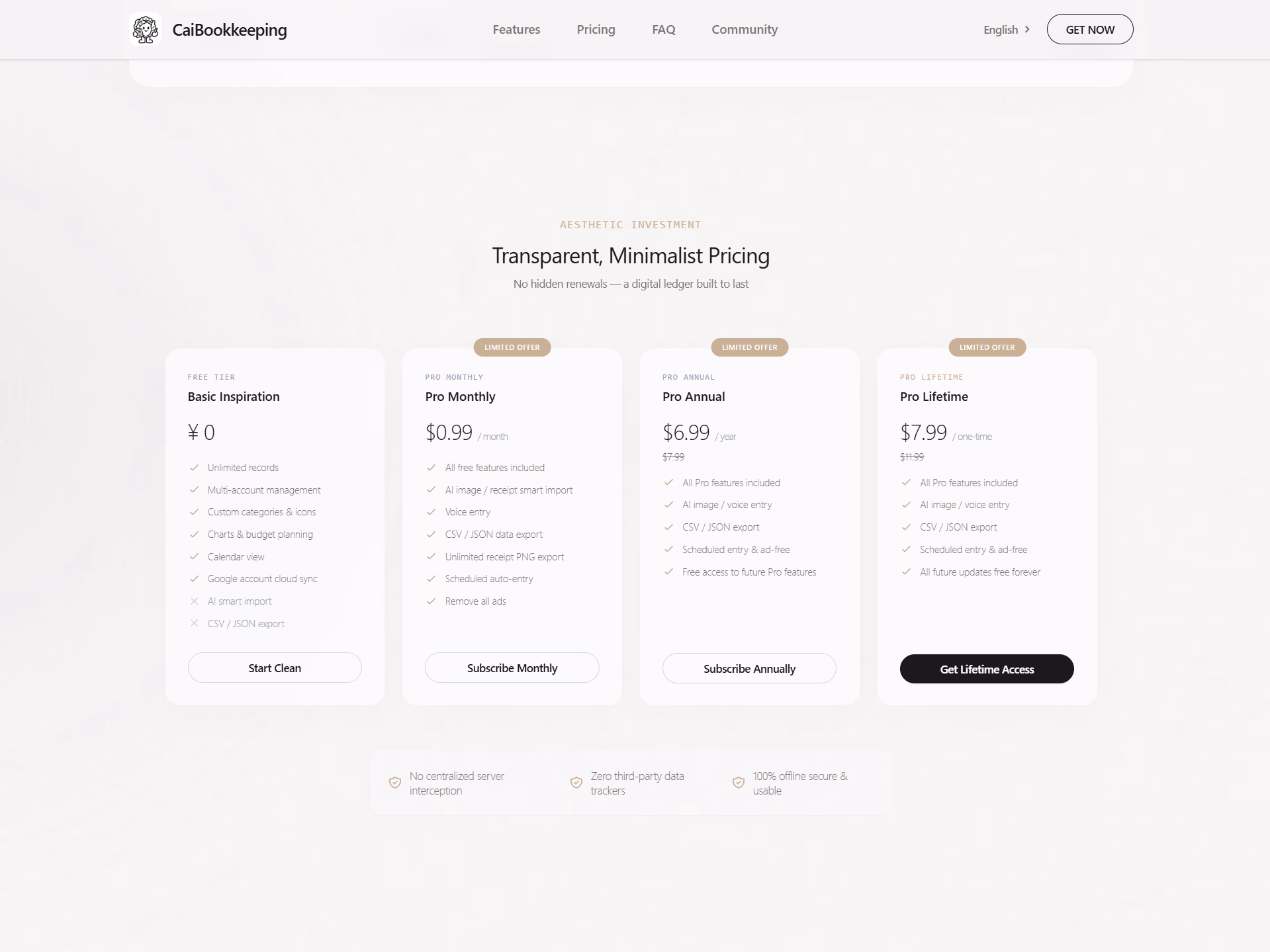CaiBookkeeping — budgeting app in development